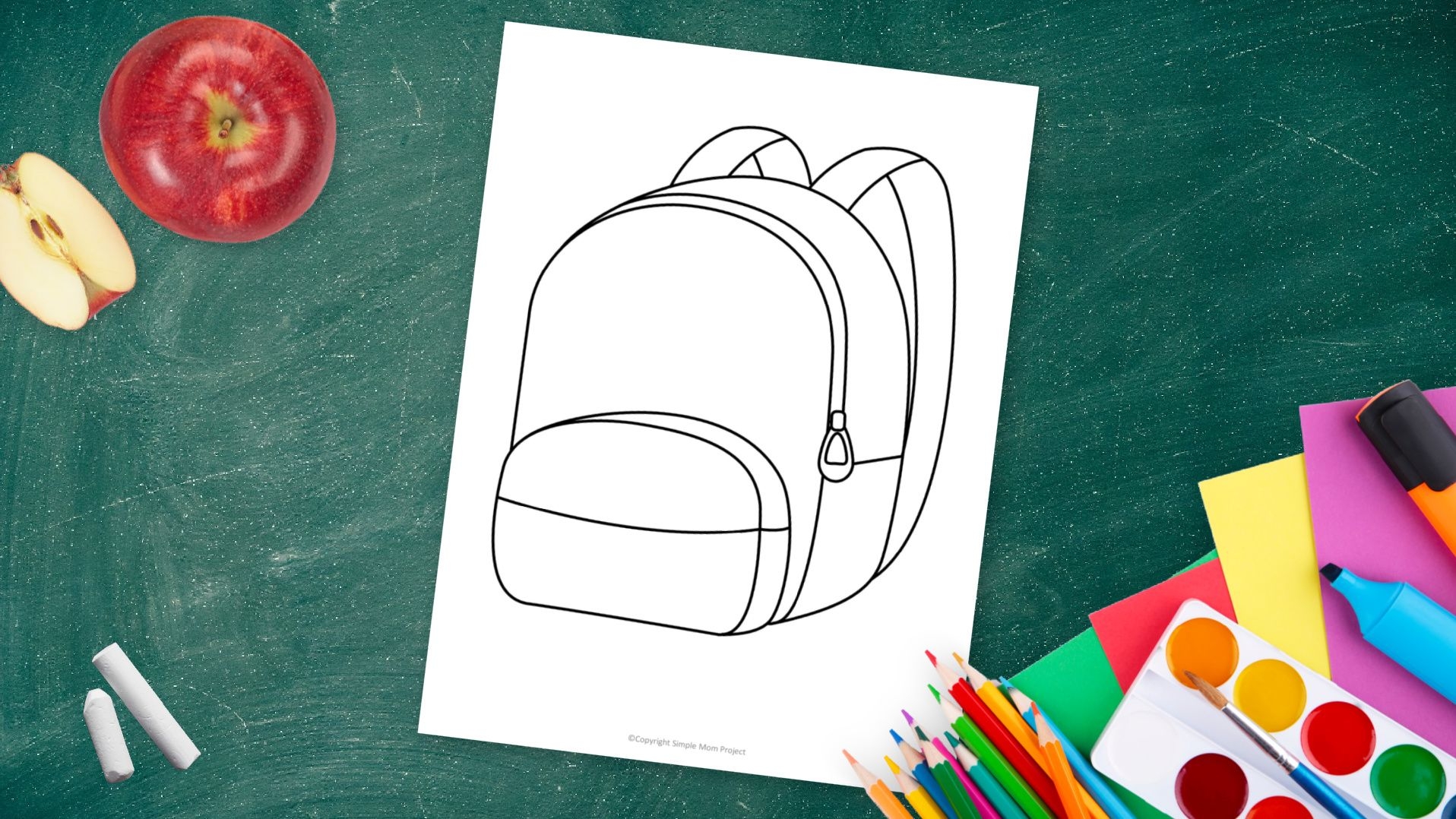 Printable Backpack Craft Template