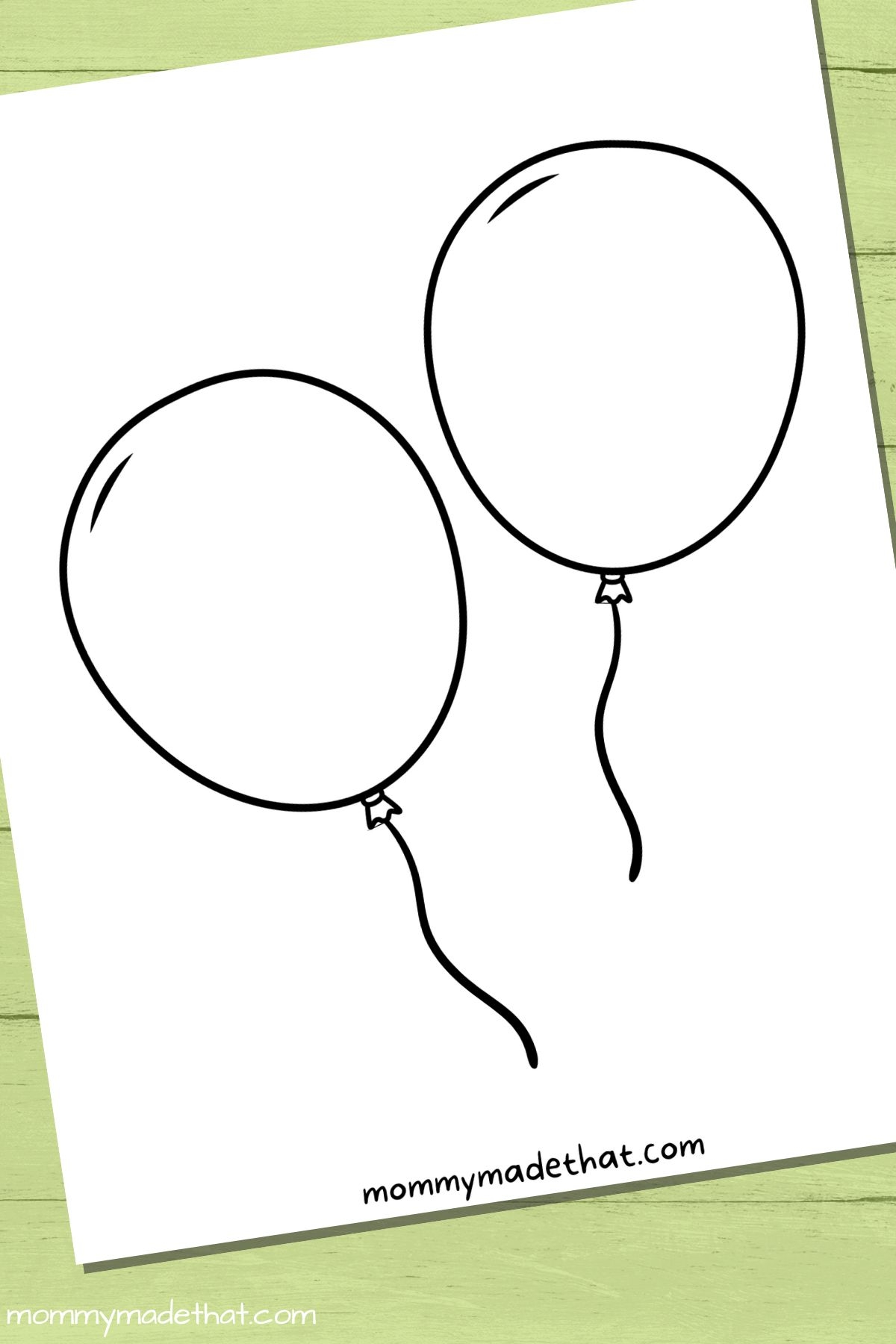 Free Balloon Template Printable