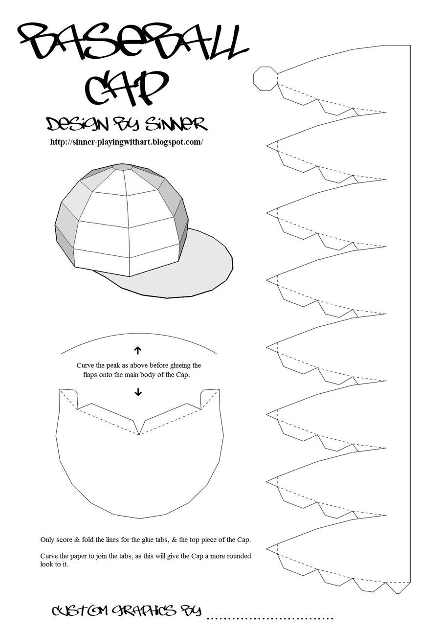 Free Printable Baseball Hat Template Printable Templates Free