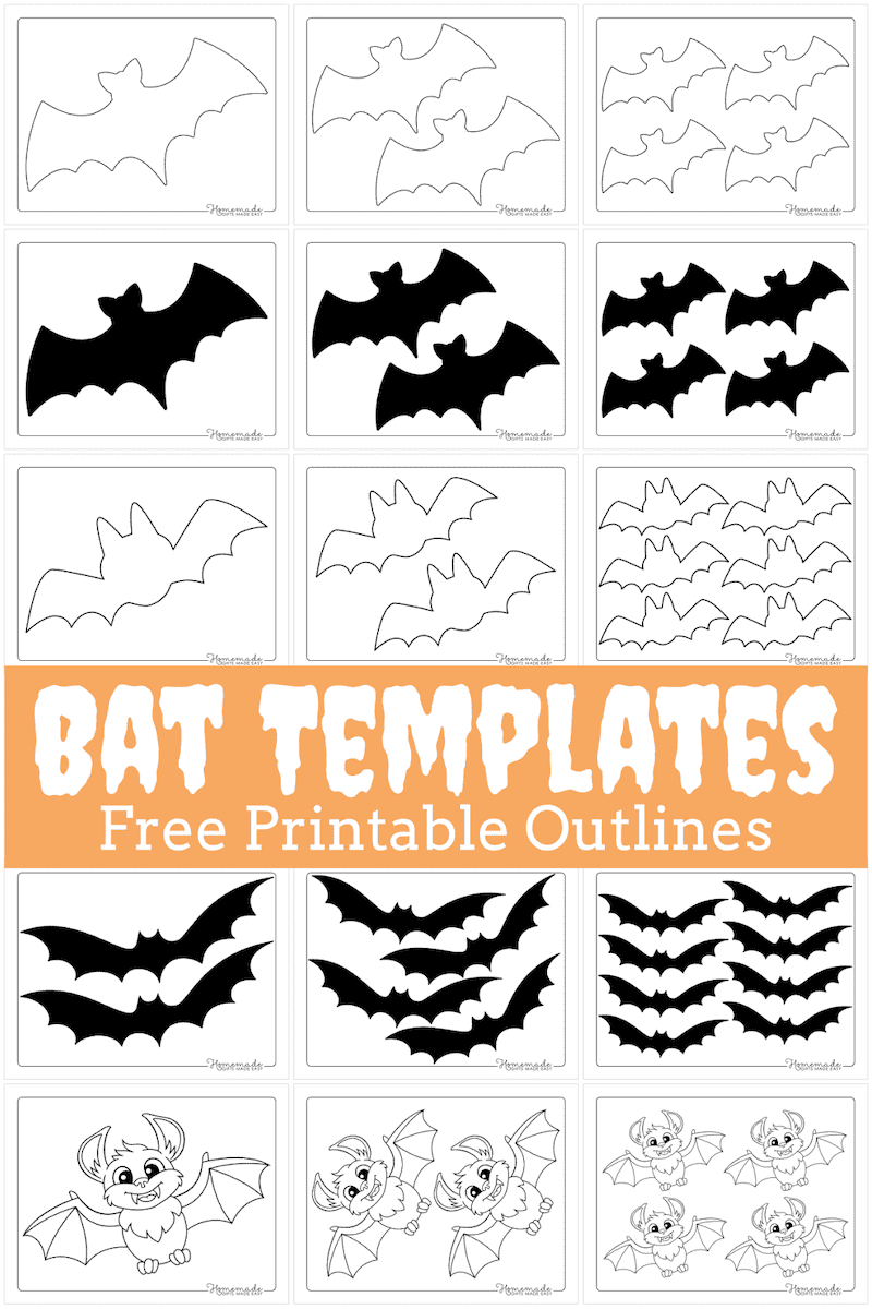 Small Bat Template Printable