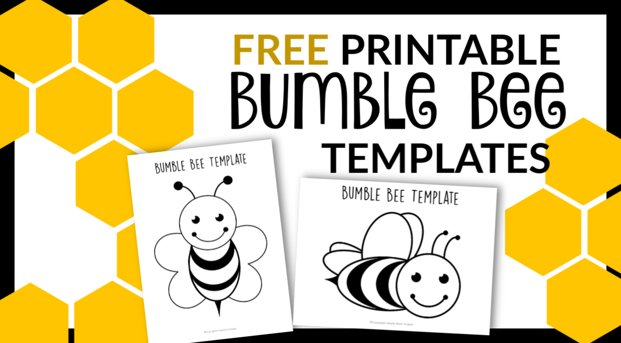 Bumble Bee Template Printable