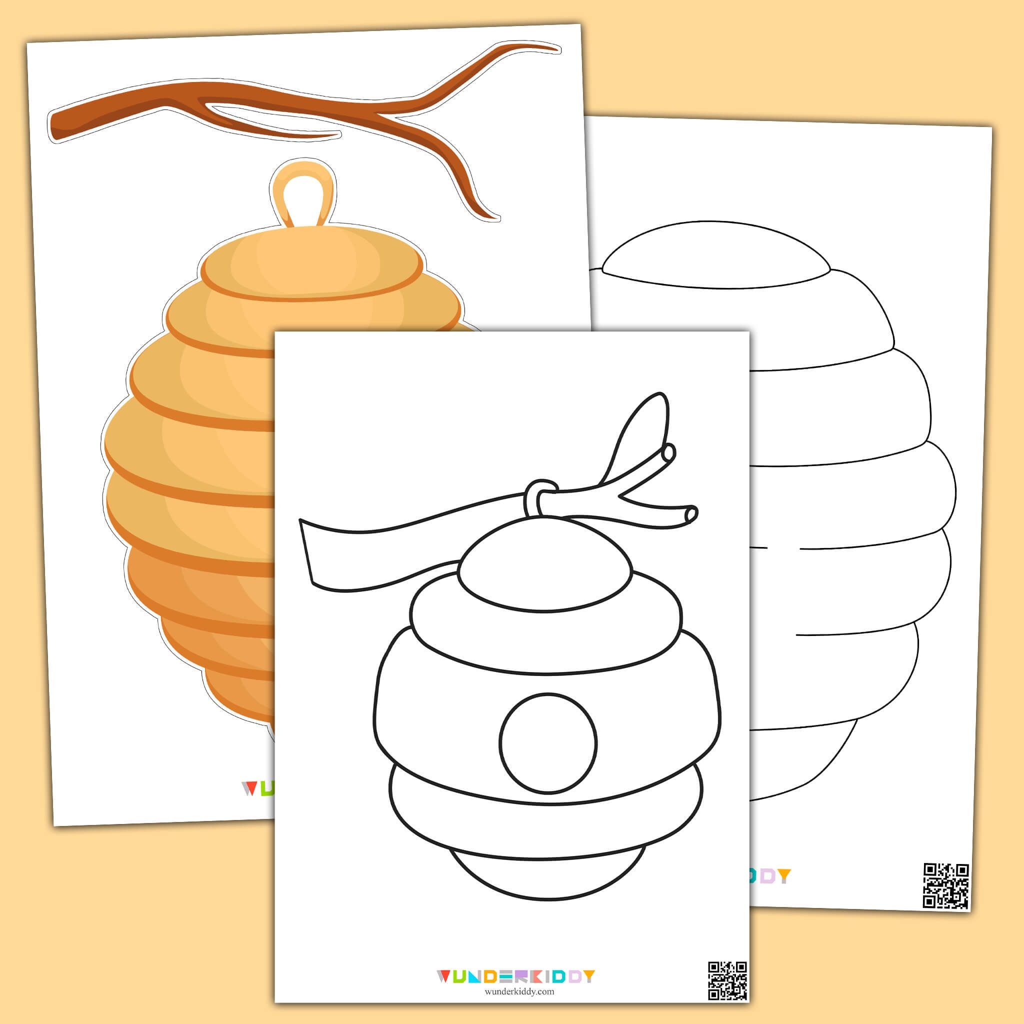 Free Printable Beehive Template For Preschool Crafts