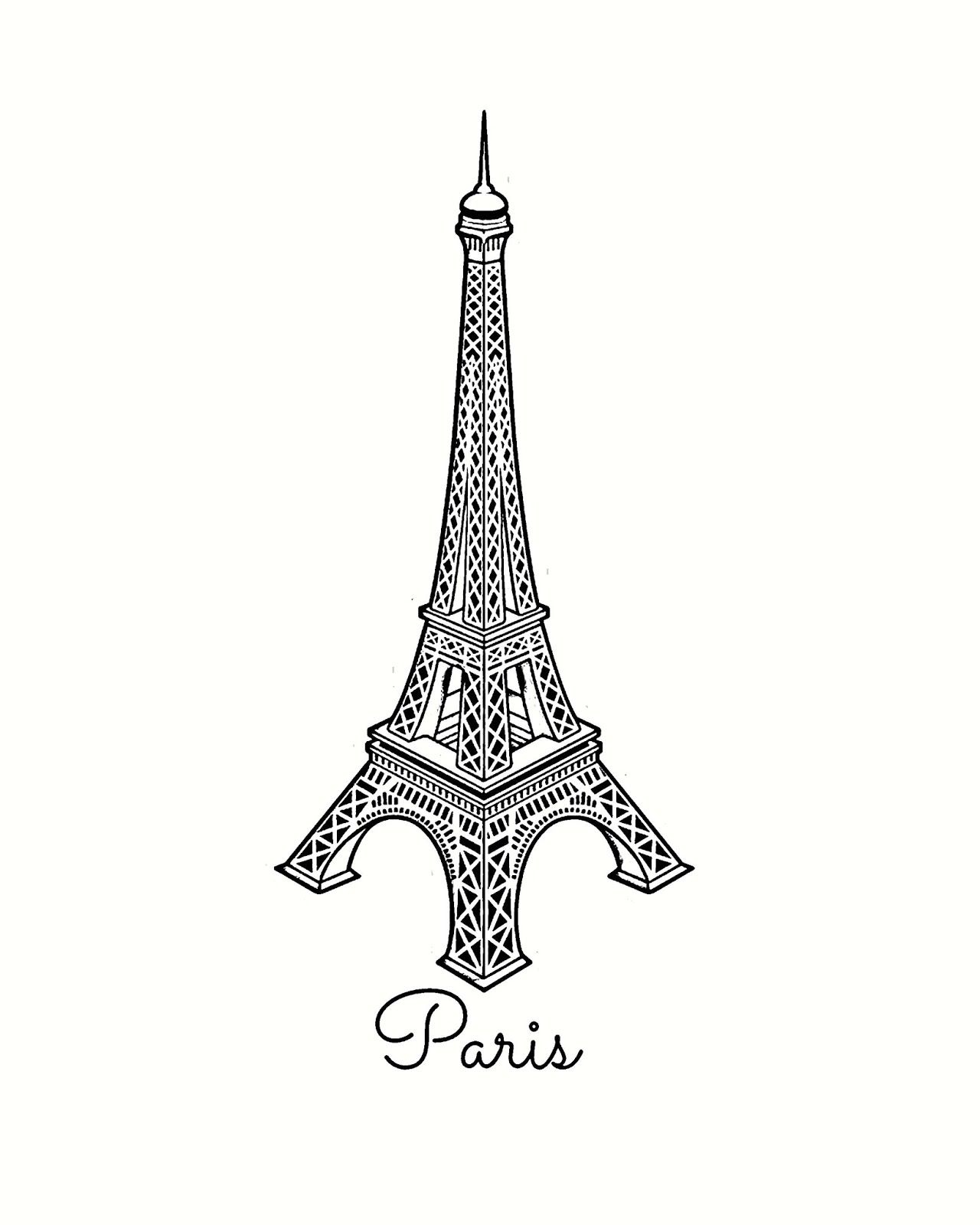 Printable Eiffel Tower Template