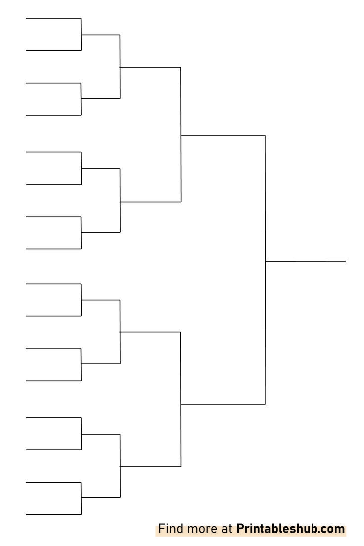 Free Printable Blank Brackets Template PDF Templates Printable Free Templates Free Printables
