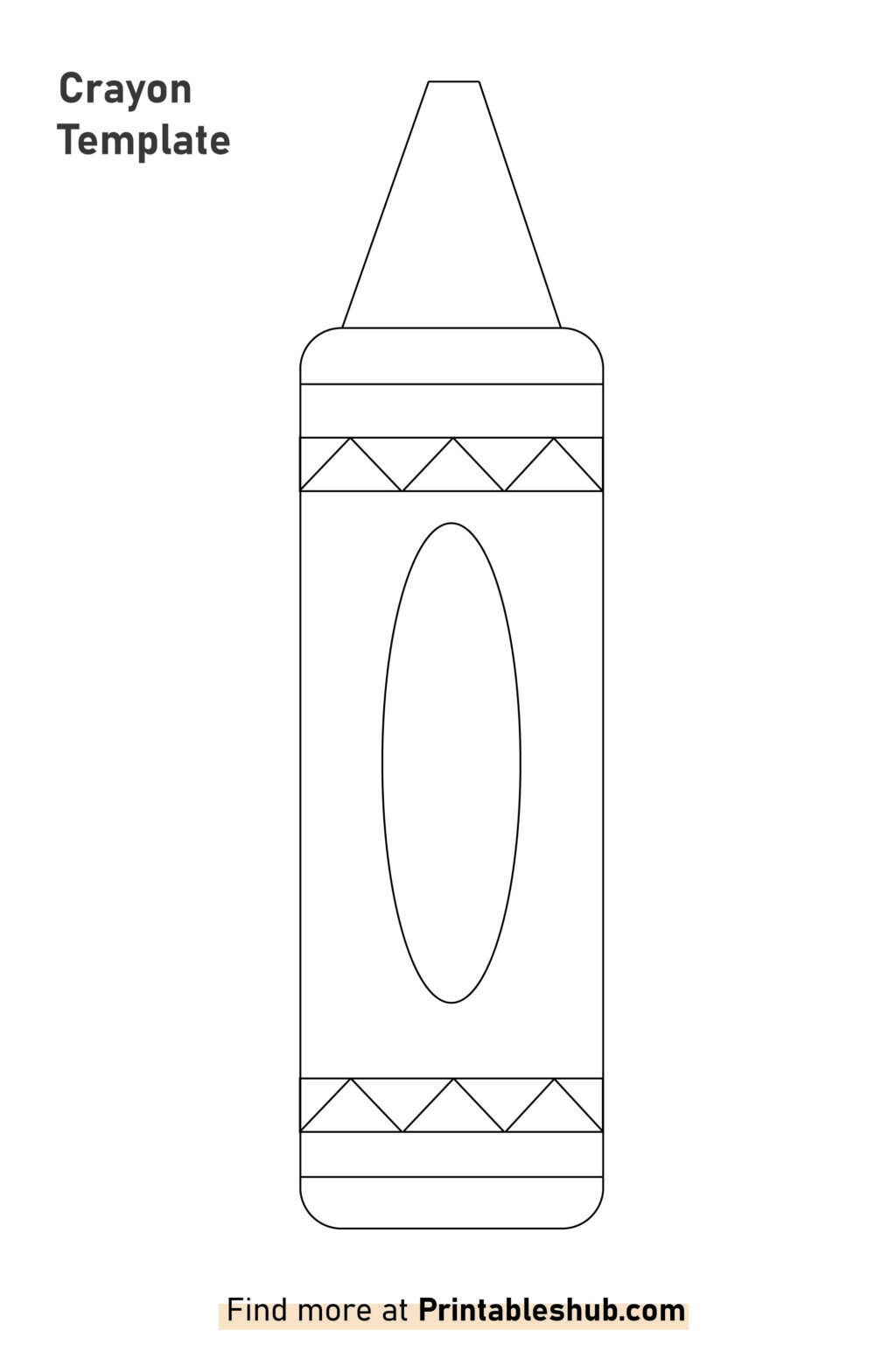 Free Printable Blank Crayon Template PDF Included Crayon Template Free Printables Templates