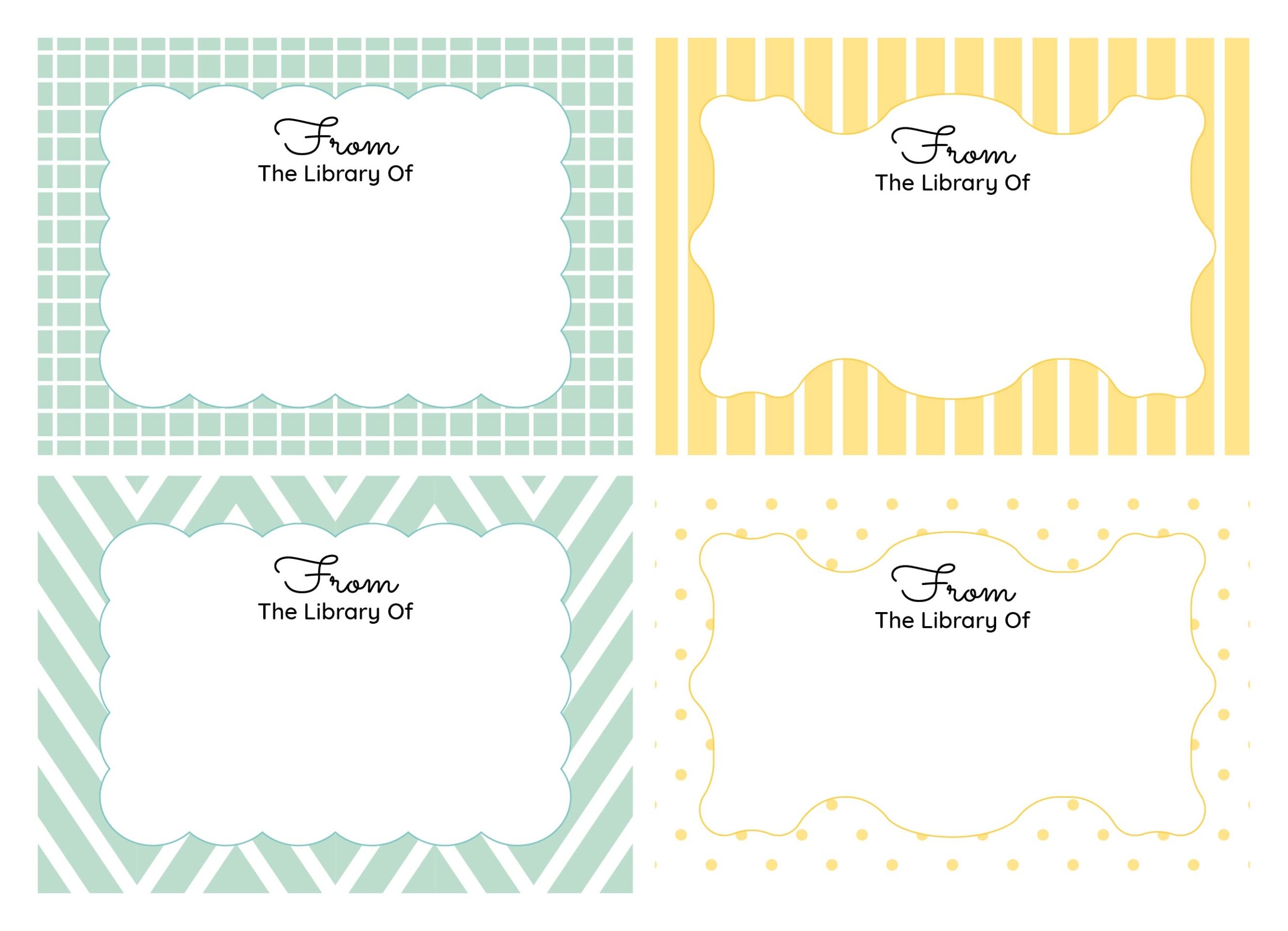 Editable Bookplate Free Printable Bookplate Template Word