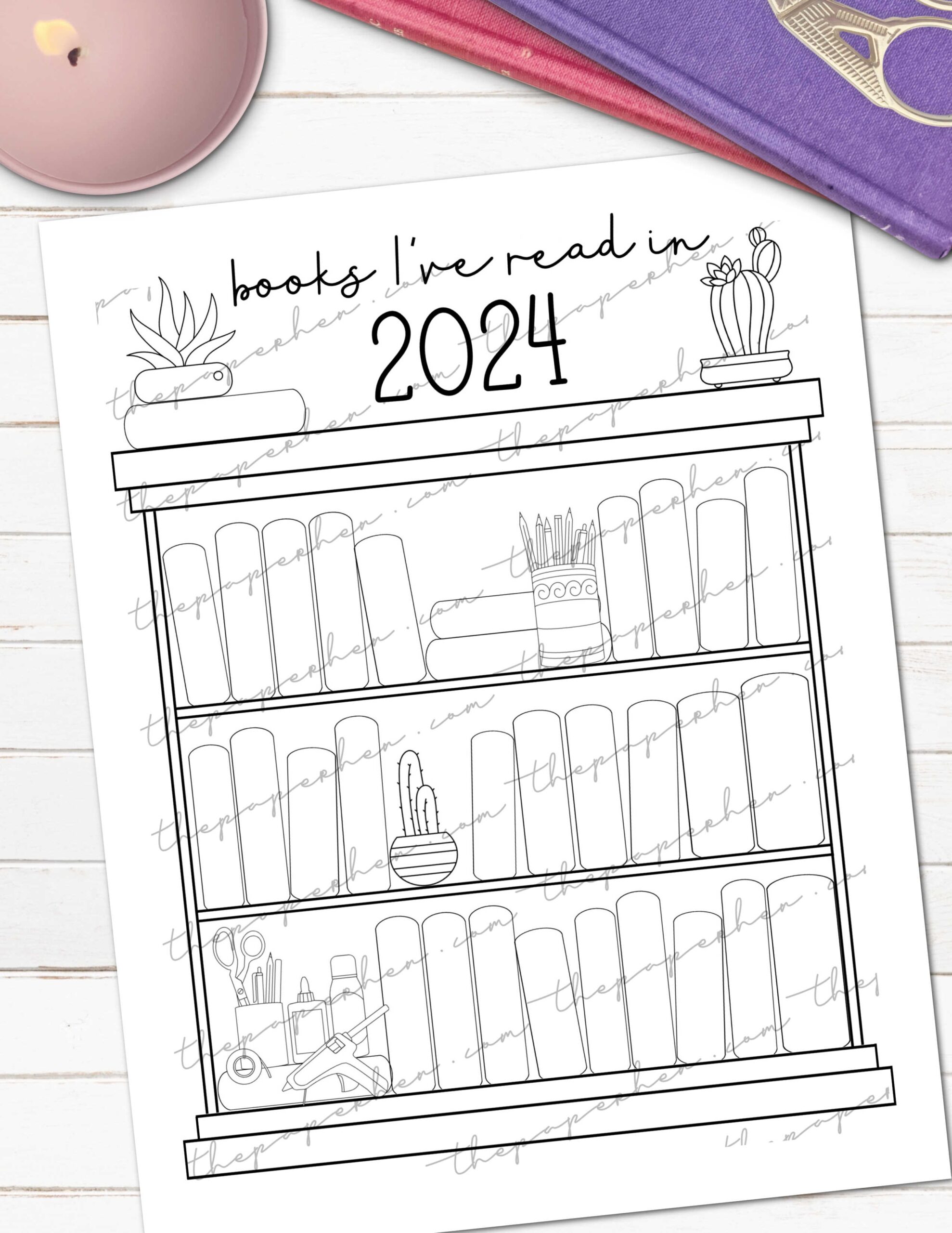 FREE Printable Bookshelf Reading Log For Planners Bullet Journals A Country Girl s Life