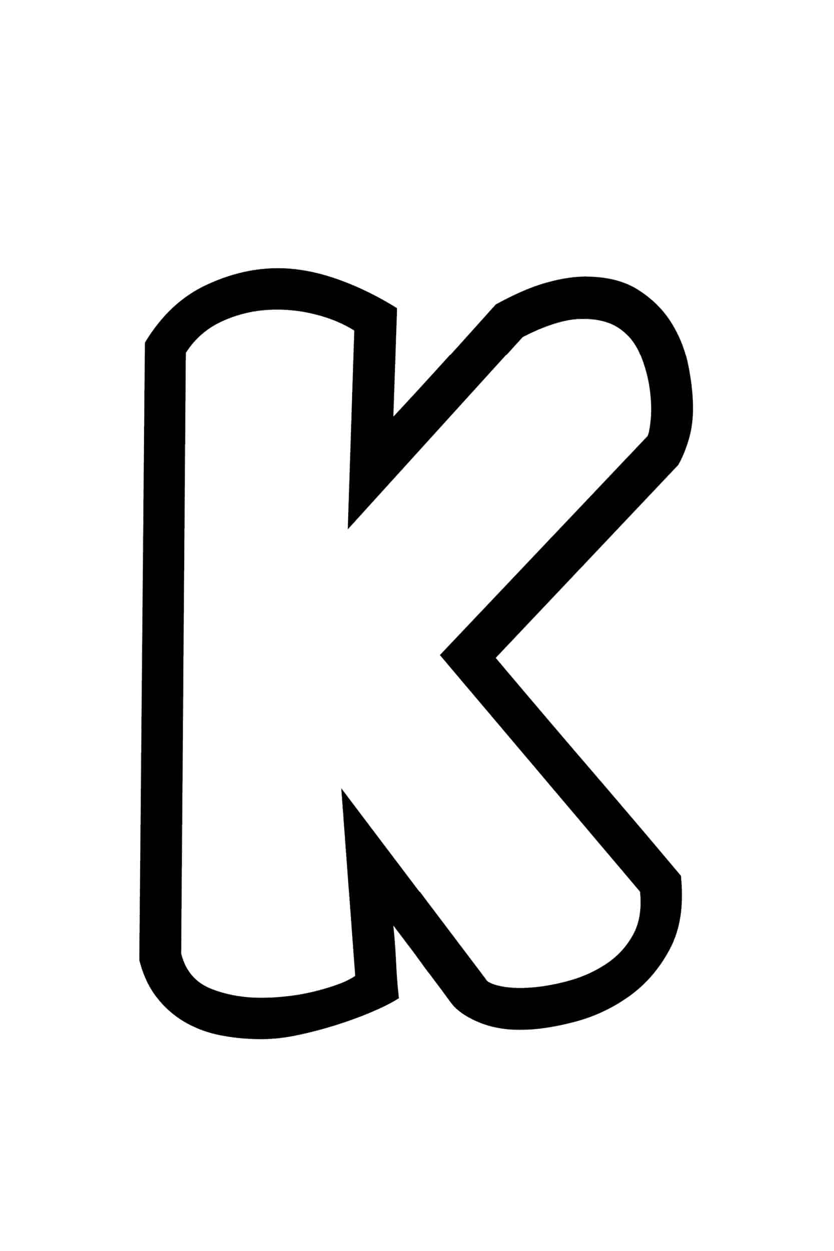 Letter K Template Free Printable