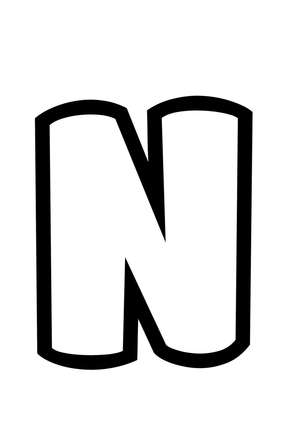 Letter N Template Free Printable