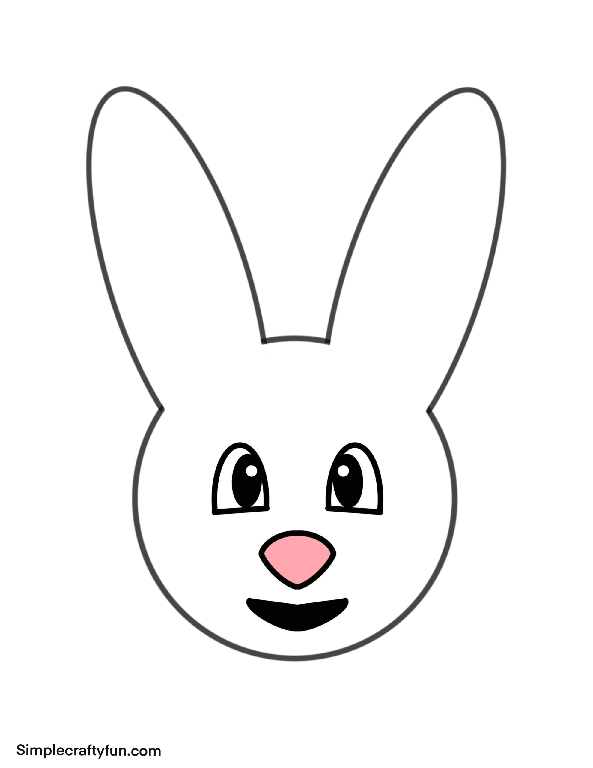 Free Printable Bunny Face Template