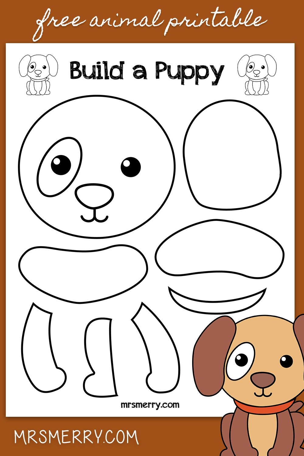 Printable Dog Craft Template