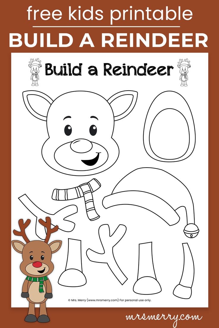 Printable Reindeer Craft Template