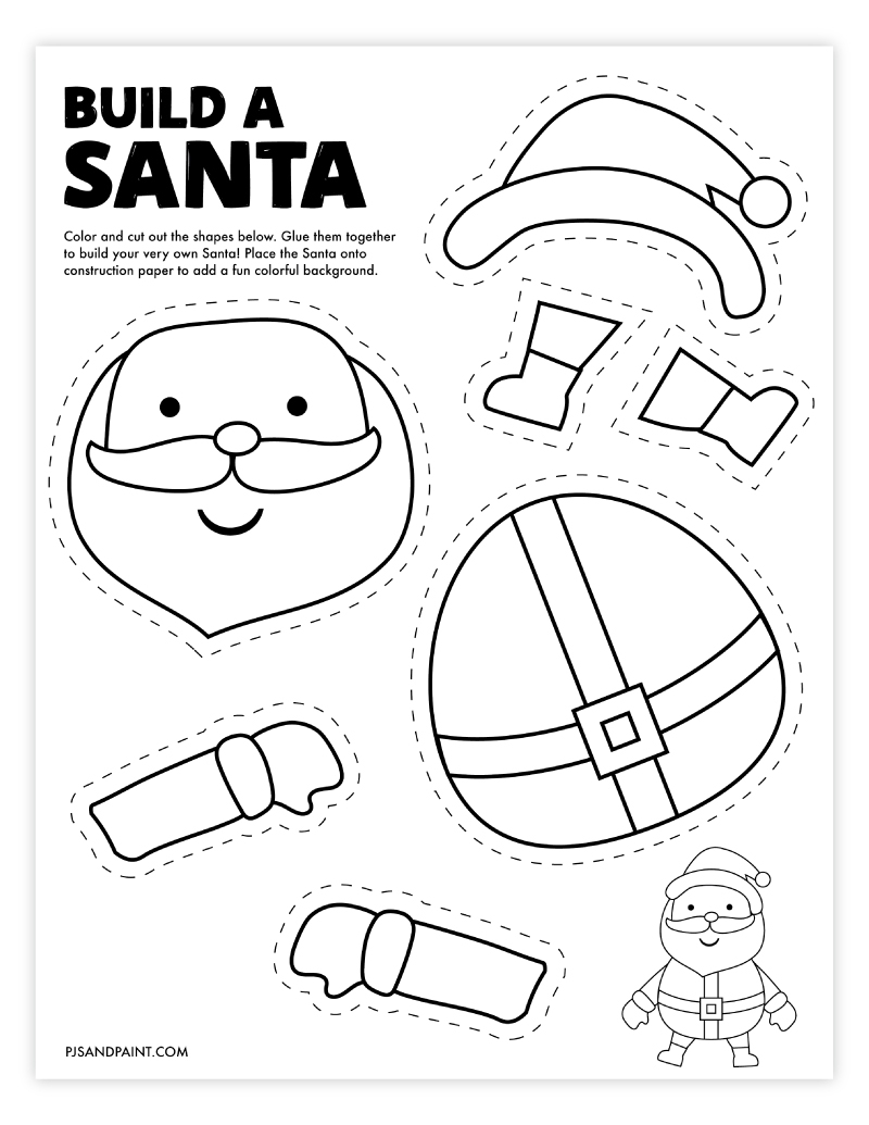 Printable Santa Suit Template