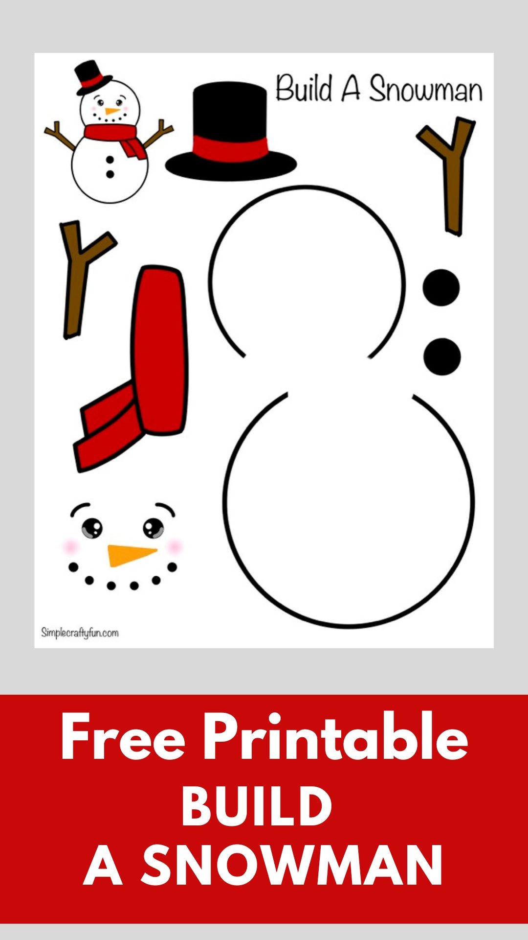 Free Printable Printable Snowman Face Template