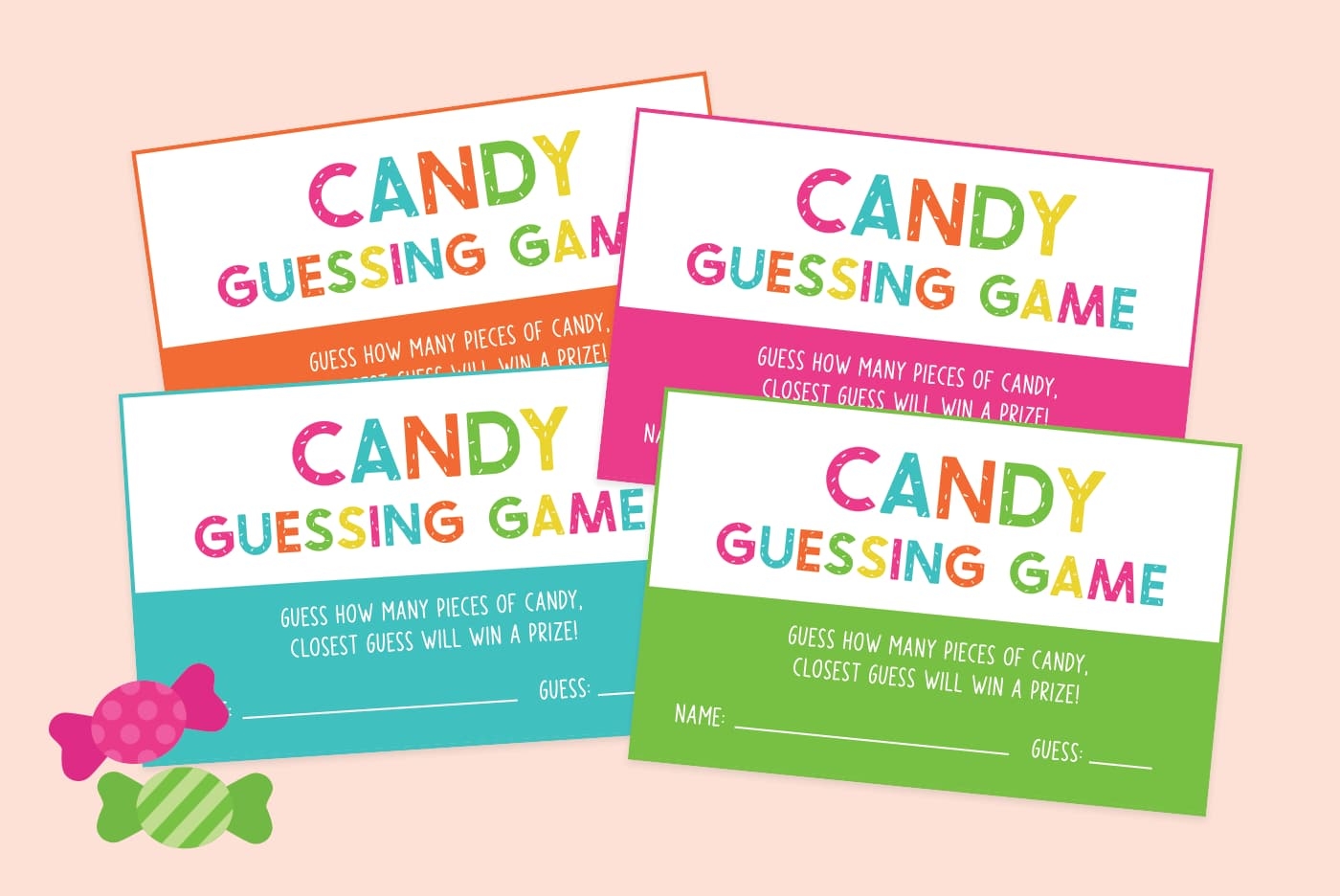 Free Printable Candy Jar Guessing Game Template