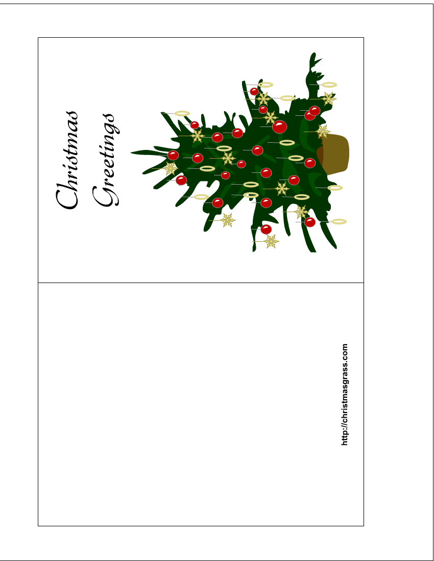 Template Folding Free Printable Christmas Cards