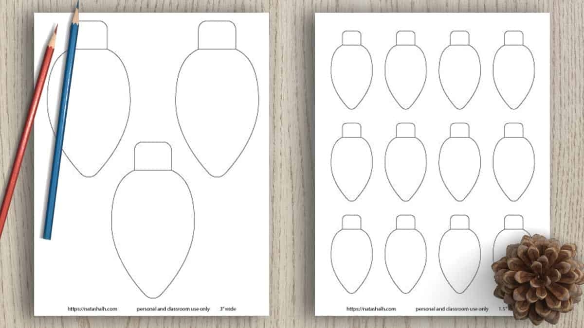 Christmas Light Template Printable Free