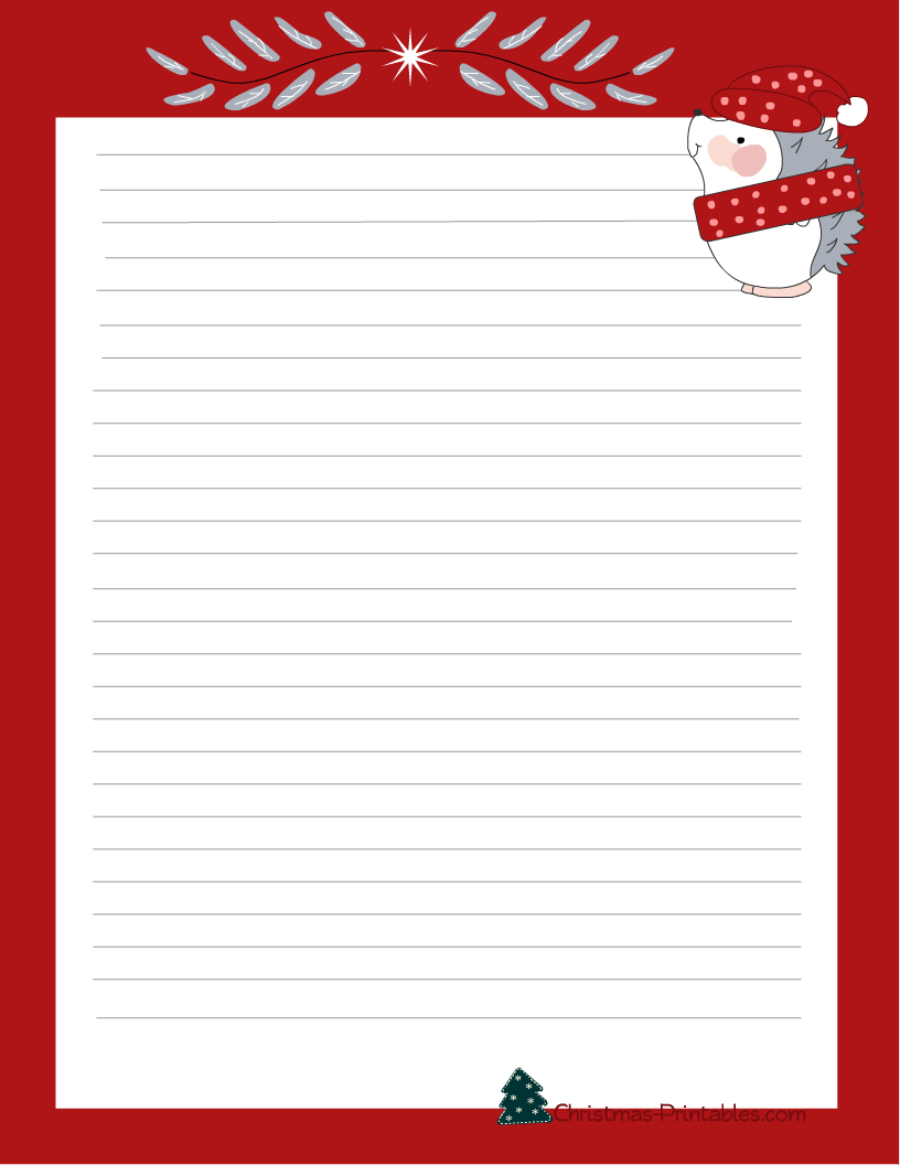 Christmas Stationery Templates Free Printable