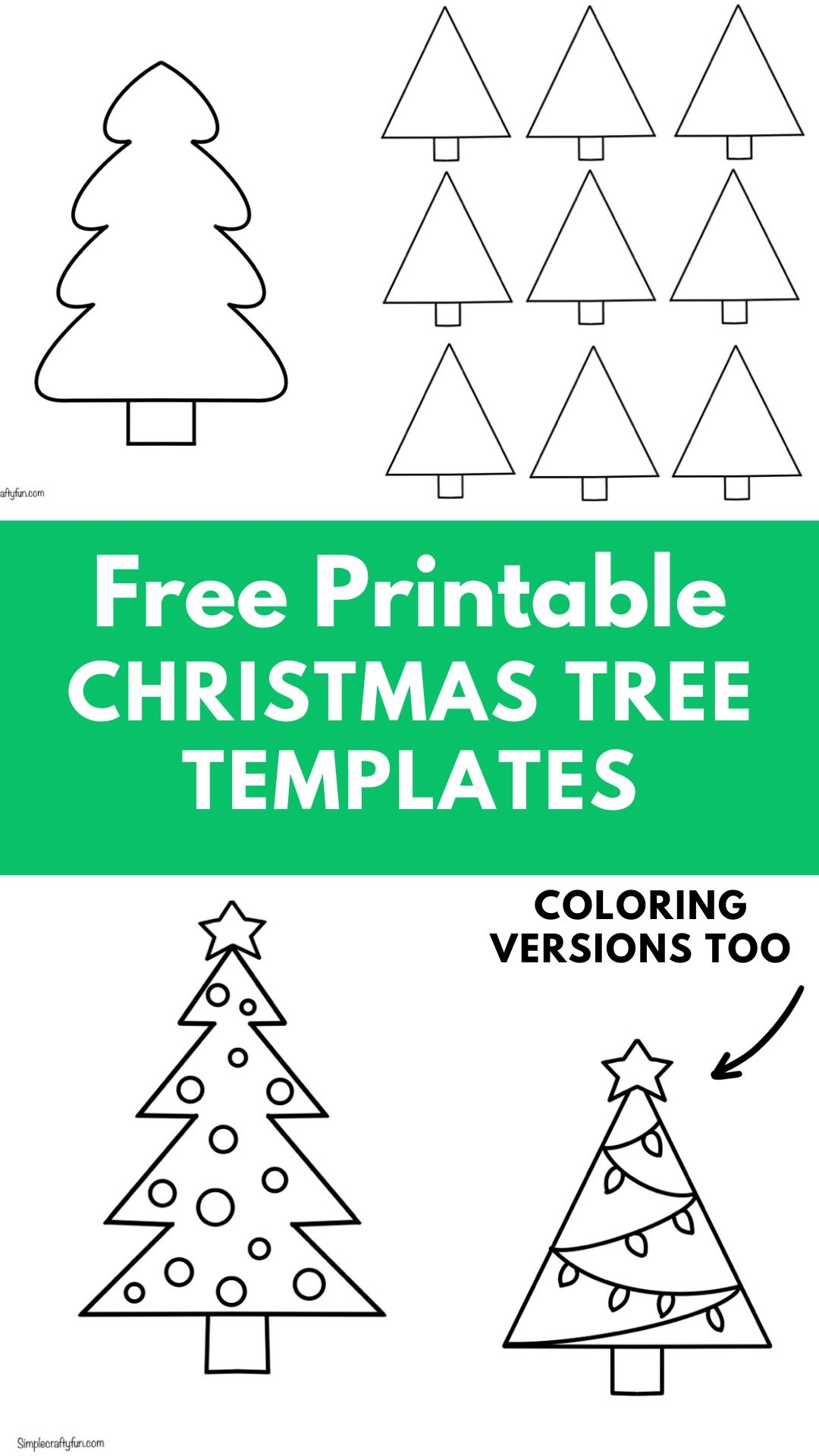 Printable Triangle Christmas Tree Template