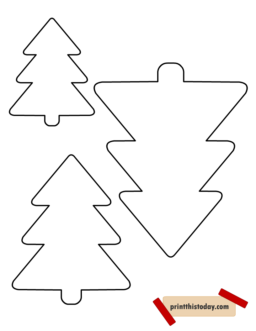 Christmas Tree Printable Template Free