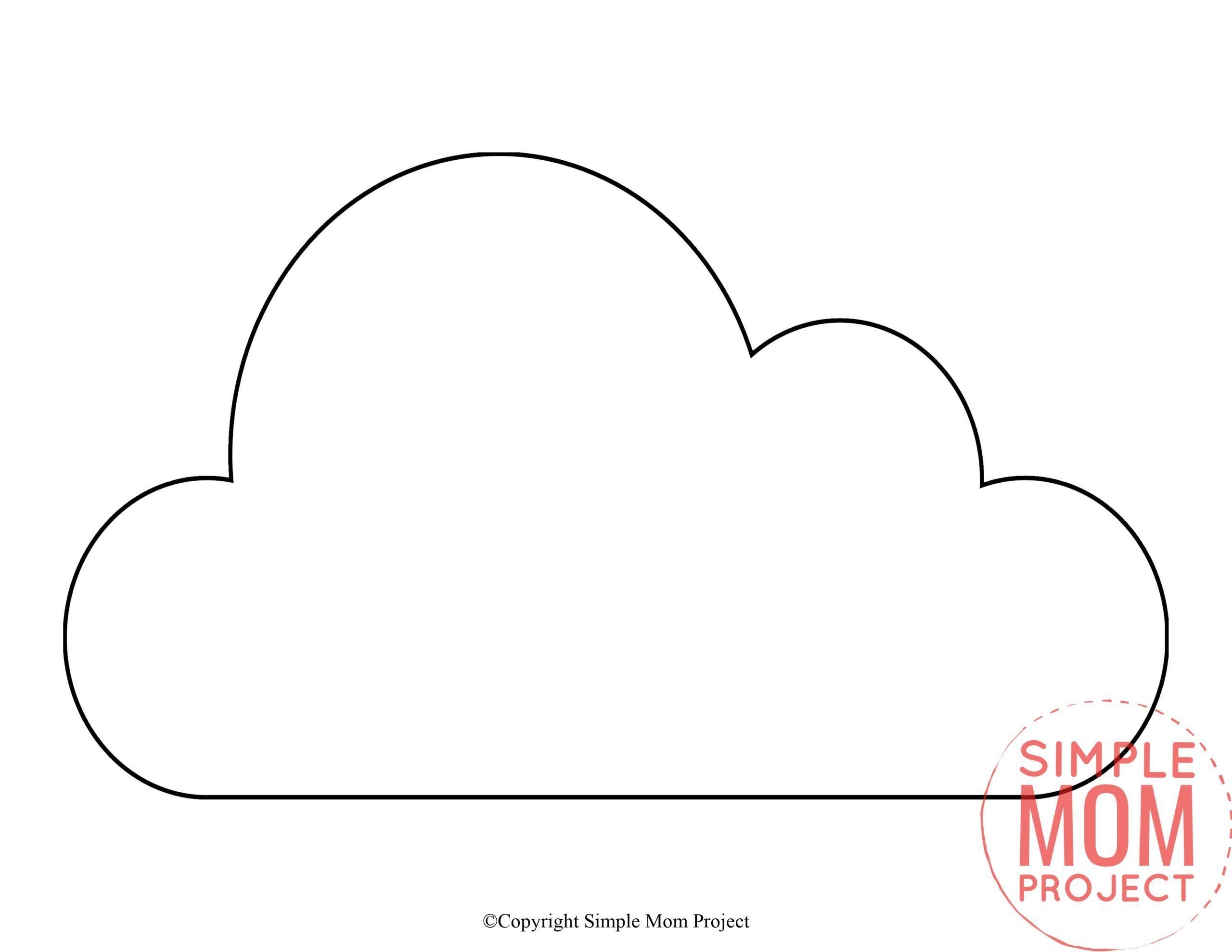 Free Printable Cloud Template Cloud Template Templates Printable Free Cloud Stencil