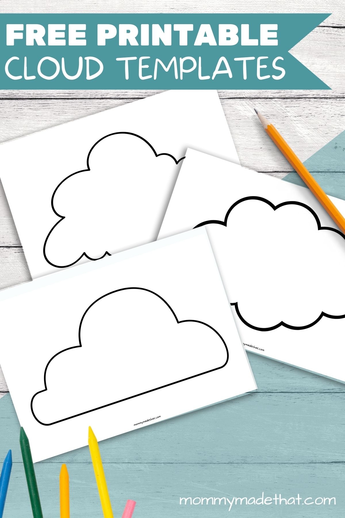 Cloud Template Printable Free