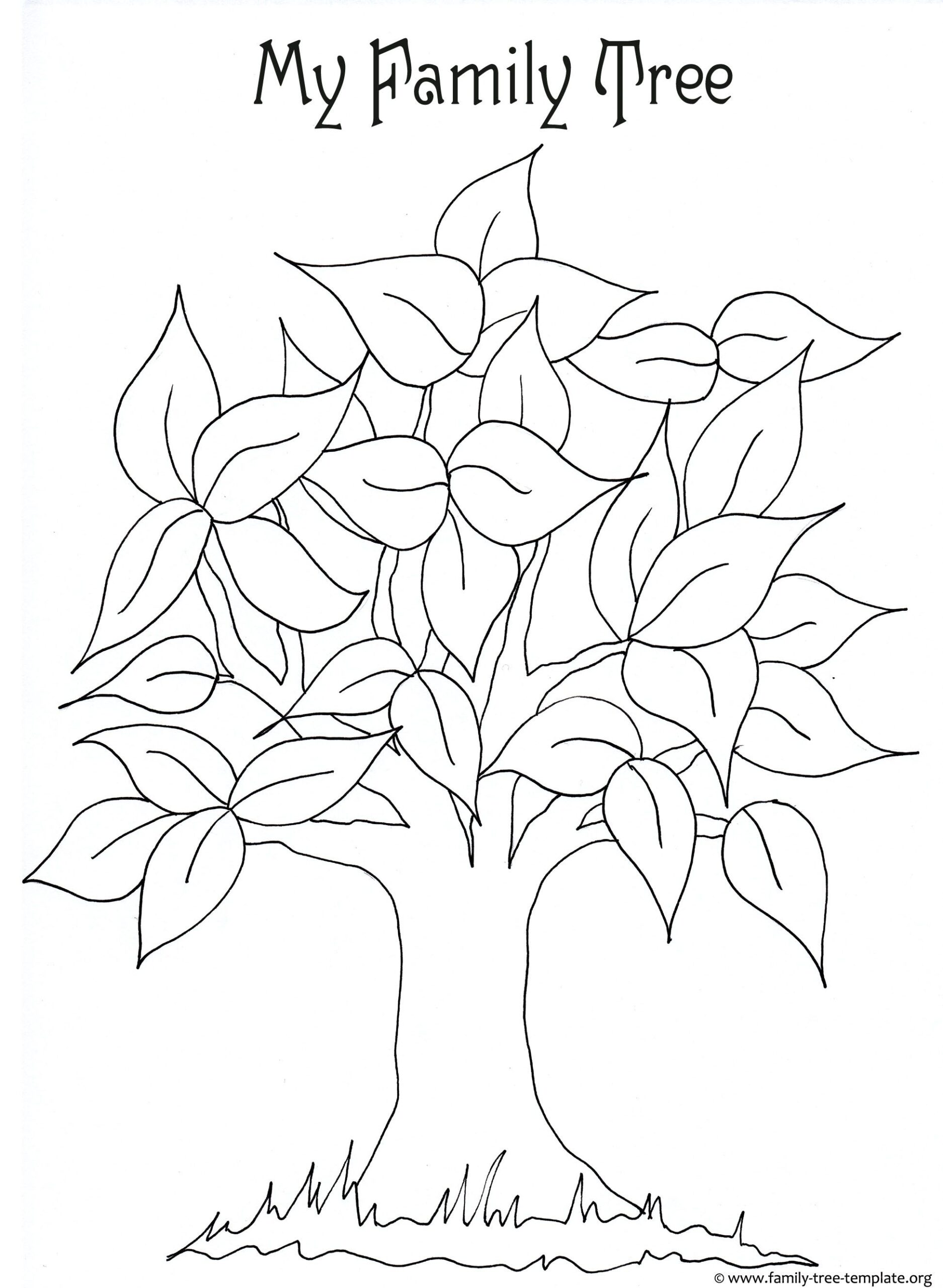 Printable Tree Template With Leaves