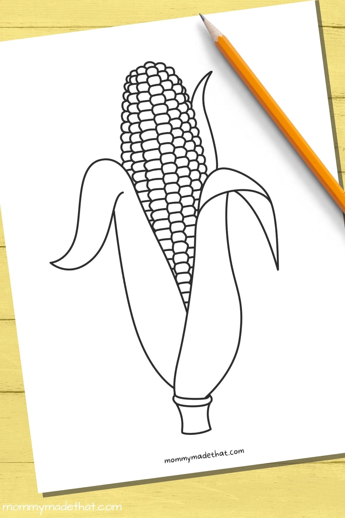 Free Printable Corn Template
