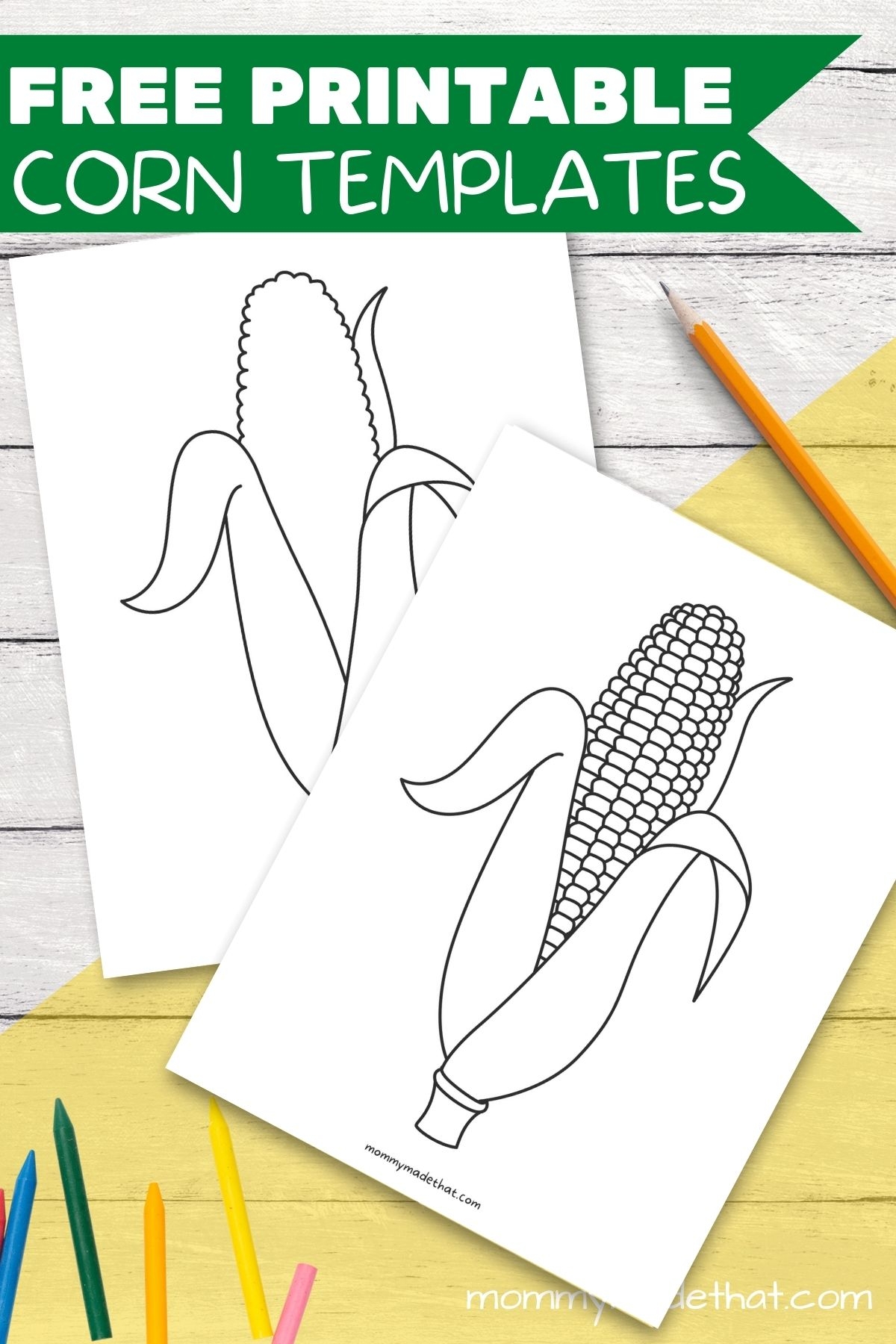 Free Printable Corn Template