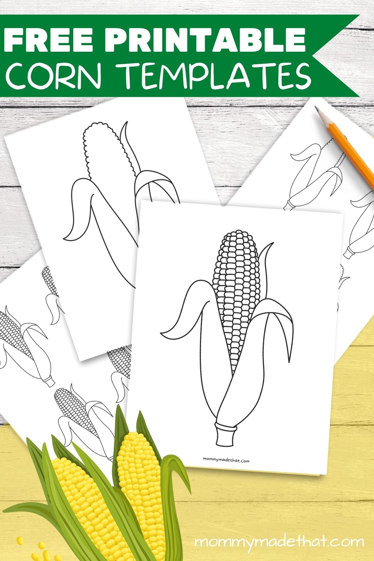 Printable Corn On The Cob Template