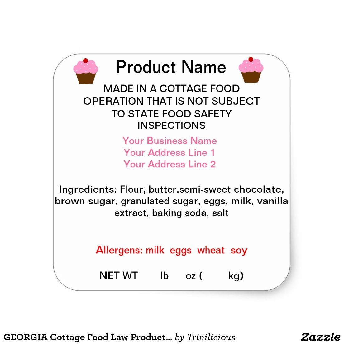 Free Printable Cottage Food Label Template Printable Templates Free