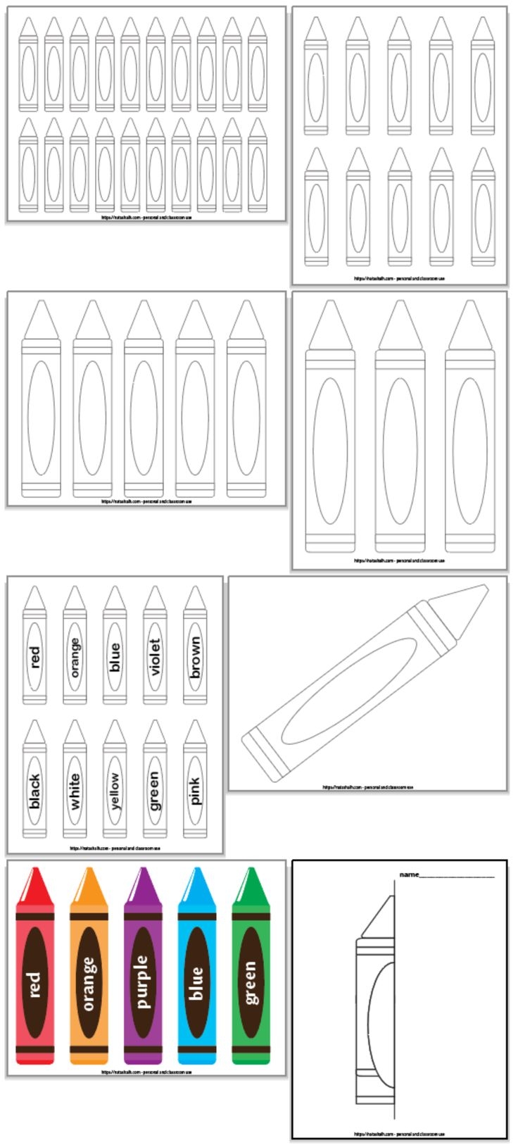 Printable Crayola Crayon Template