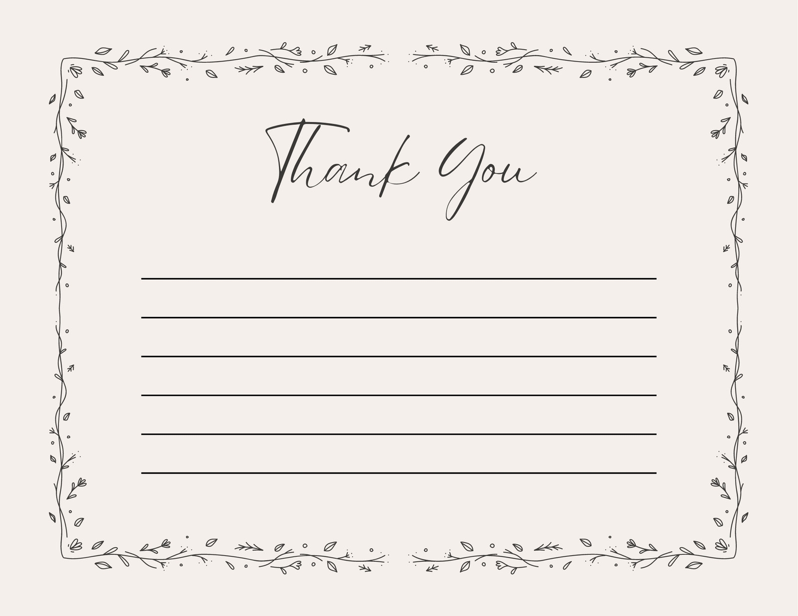 Printable Note Card Template