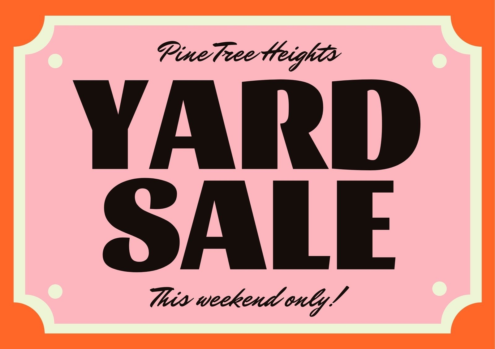 Free Printable Yard Sale Flyer Templates