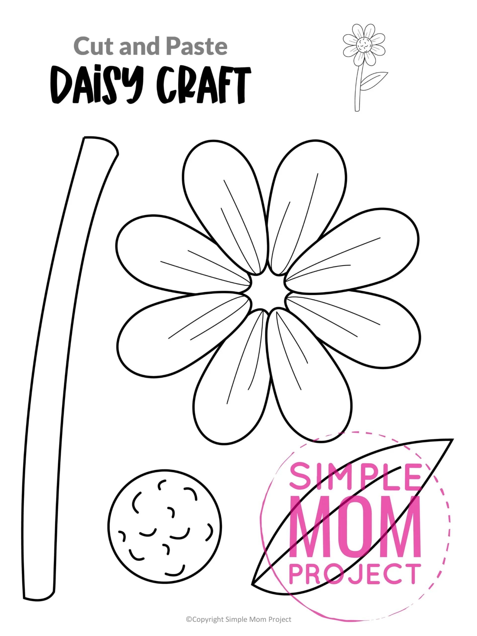 Printable Daisy Flower Template