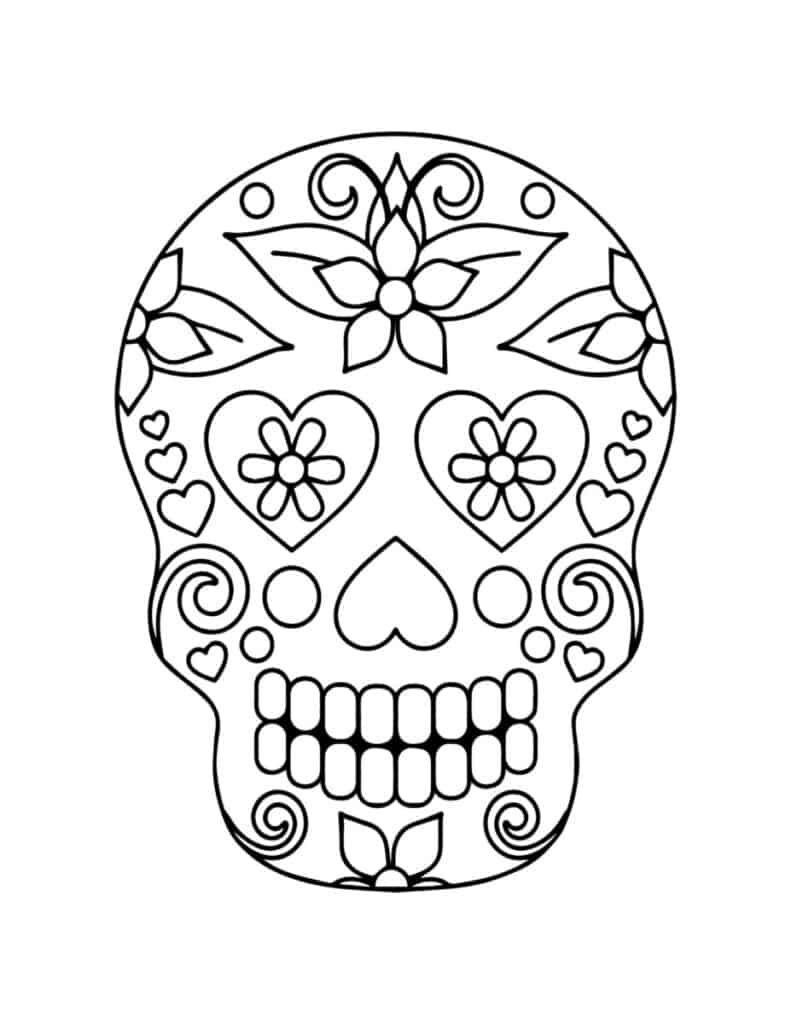 Day Of The Dead Template Printable