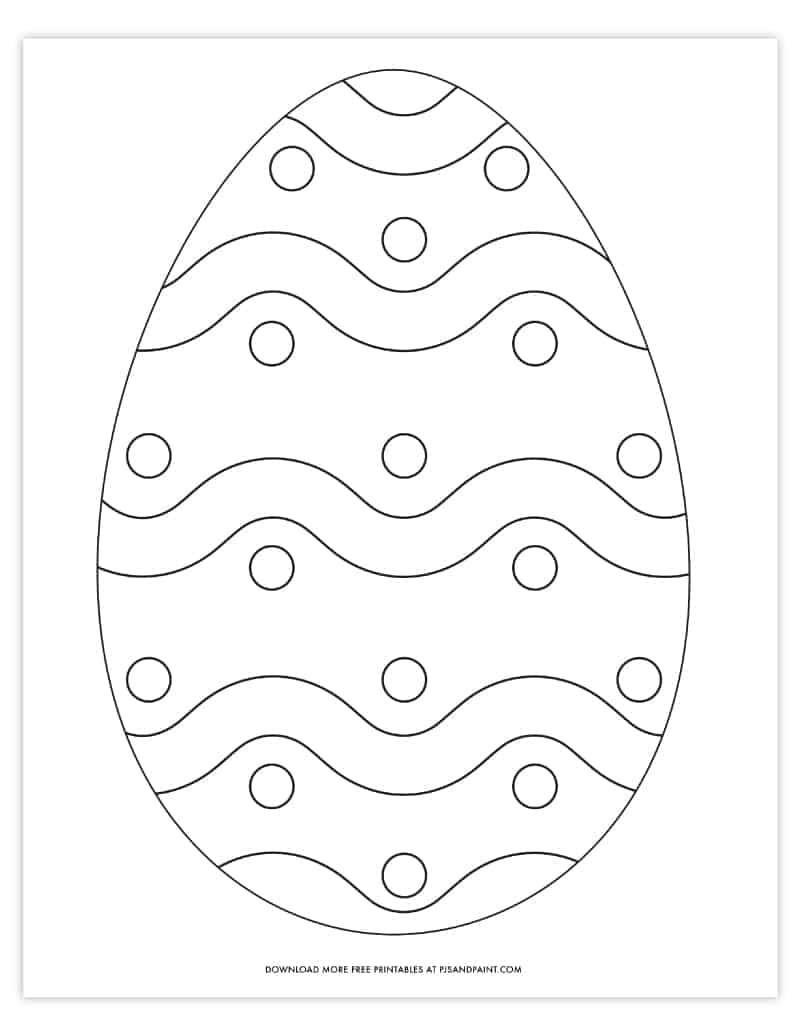 Large Egg Template Printable