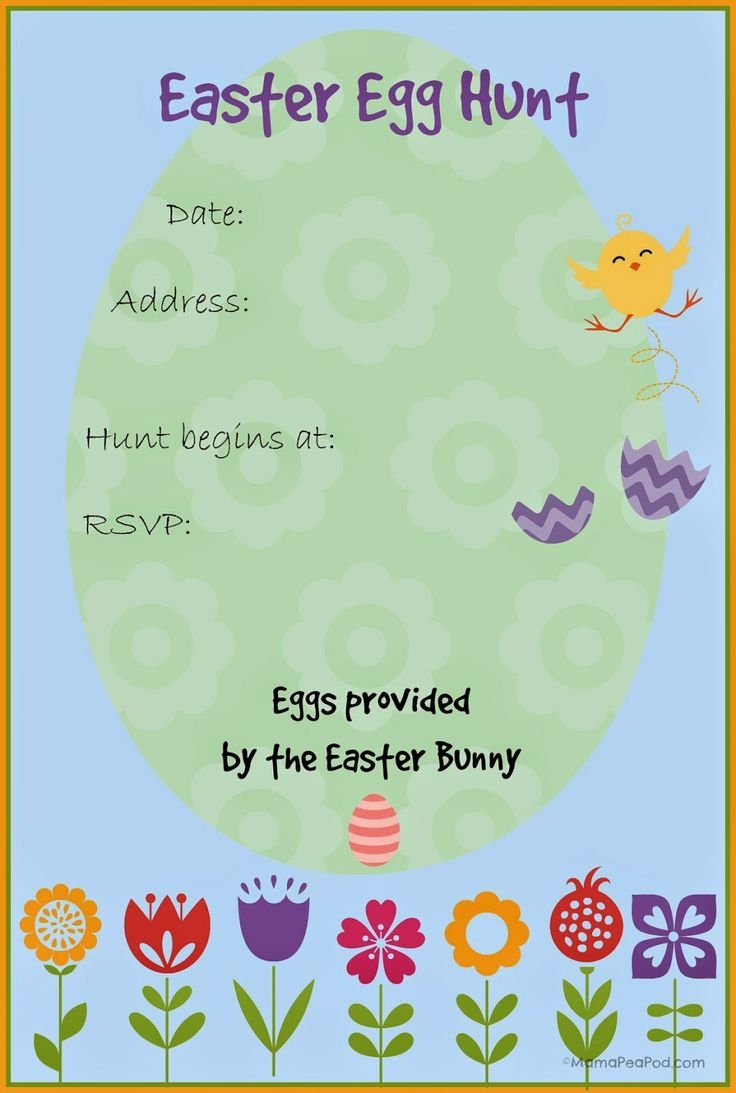 Free Printable Blank Easter Egg Hunt Template