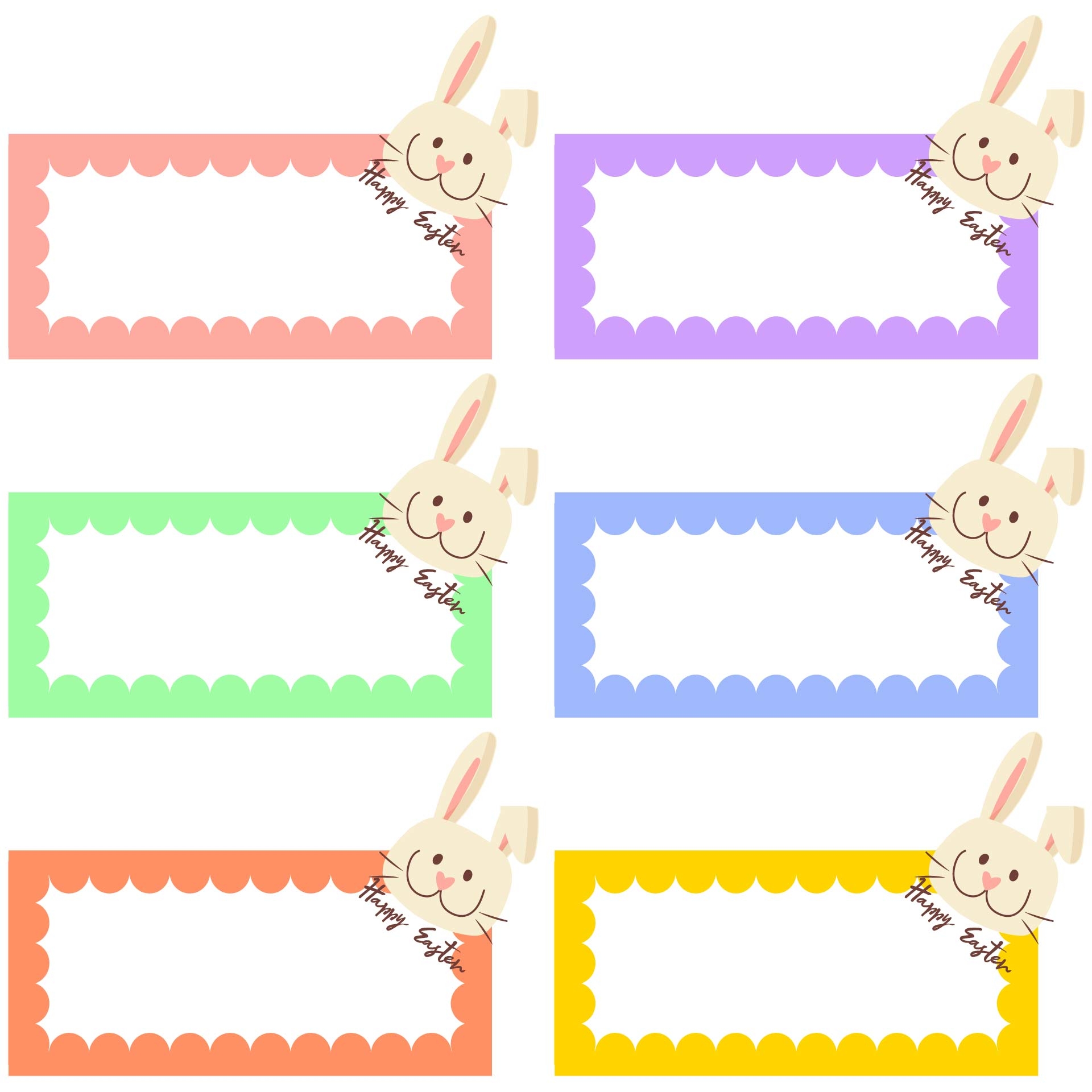 Printable Easter Name Tags Template