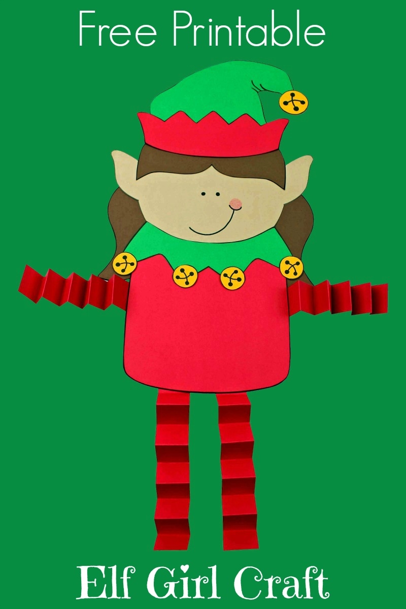 Free Printable Elf Girl Craft For Christmas Mama Likes This