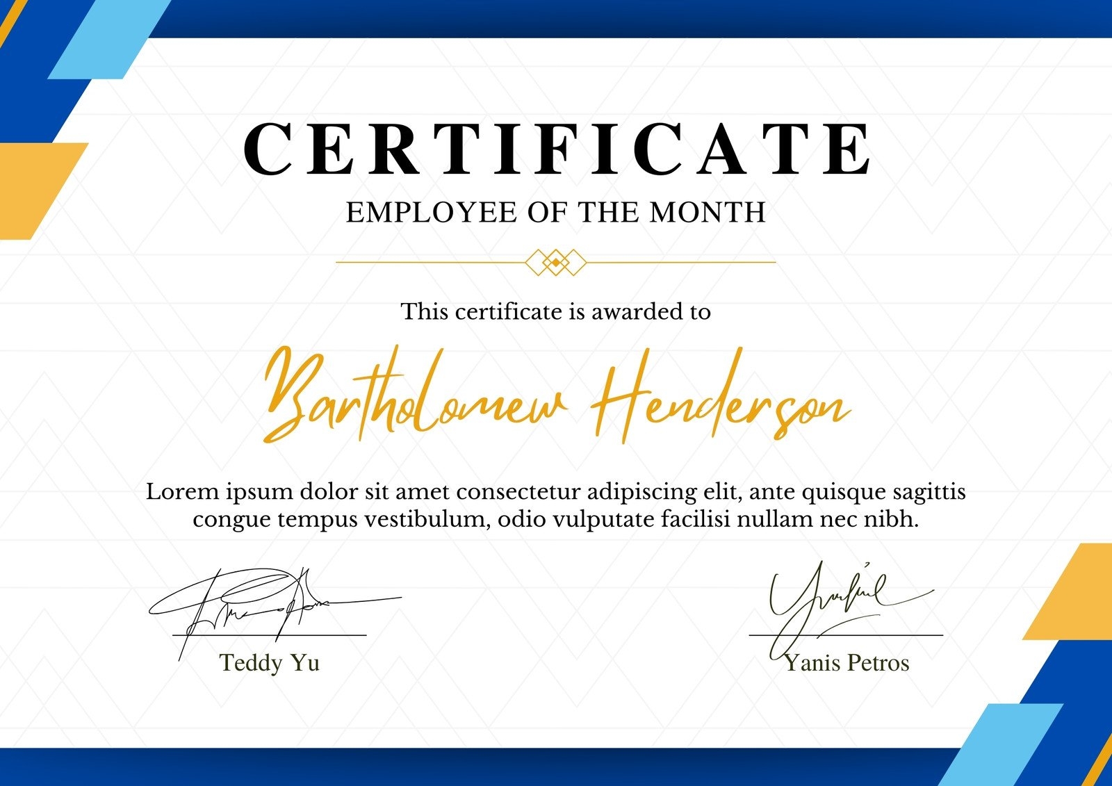 Printable Best Boss Certificate Template