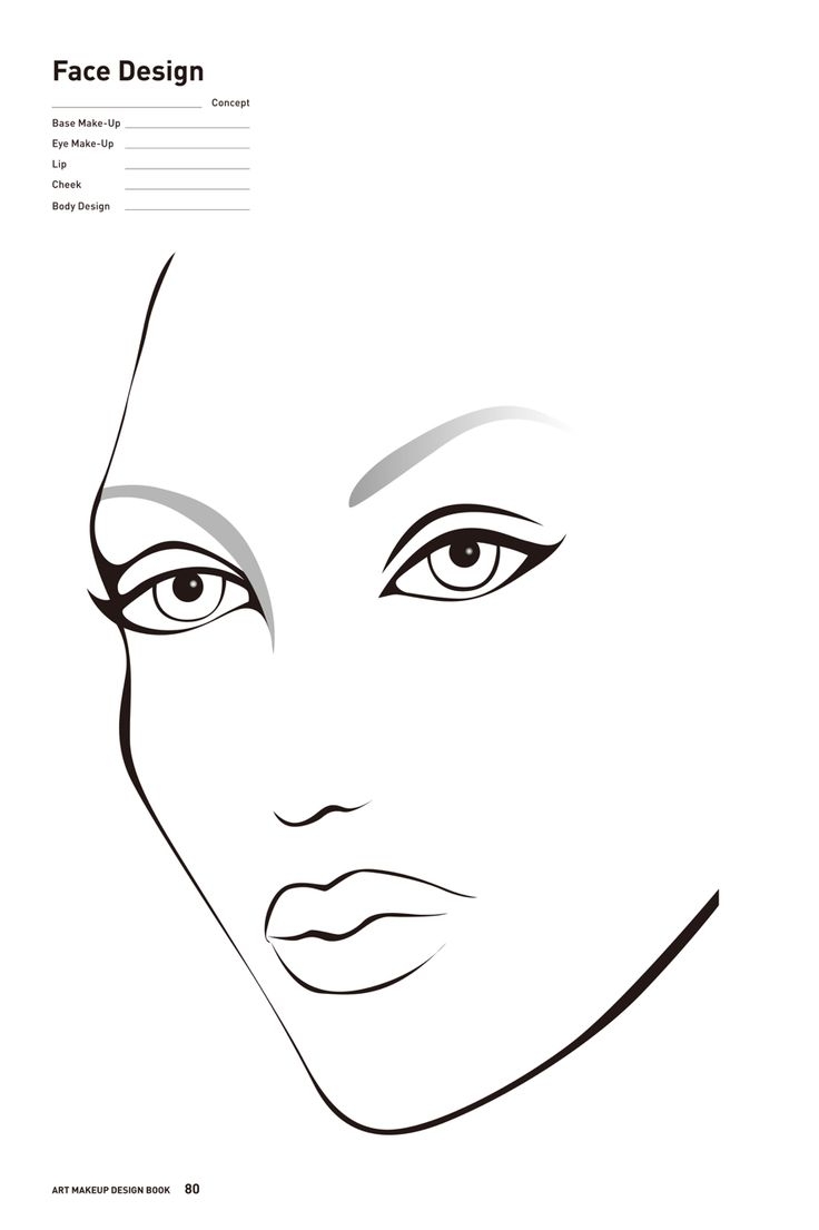 Makeup Face Template Printable