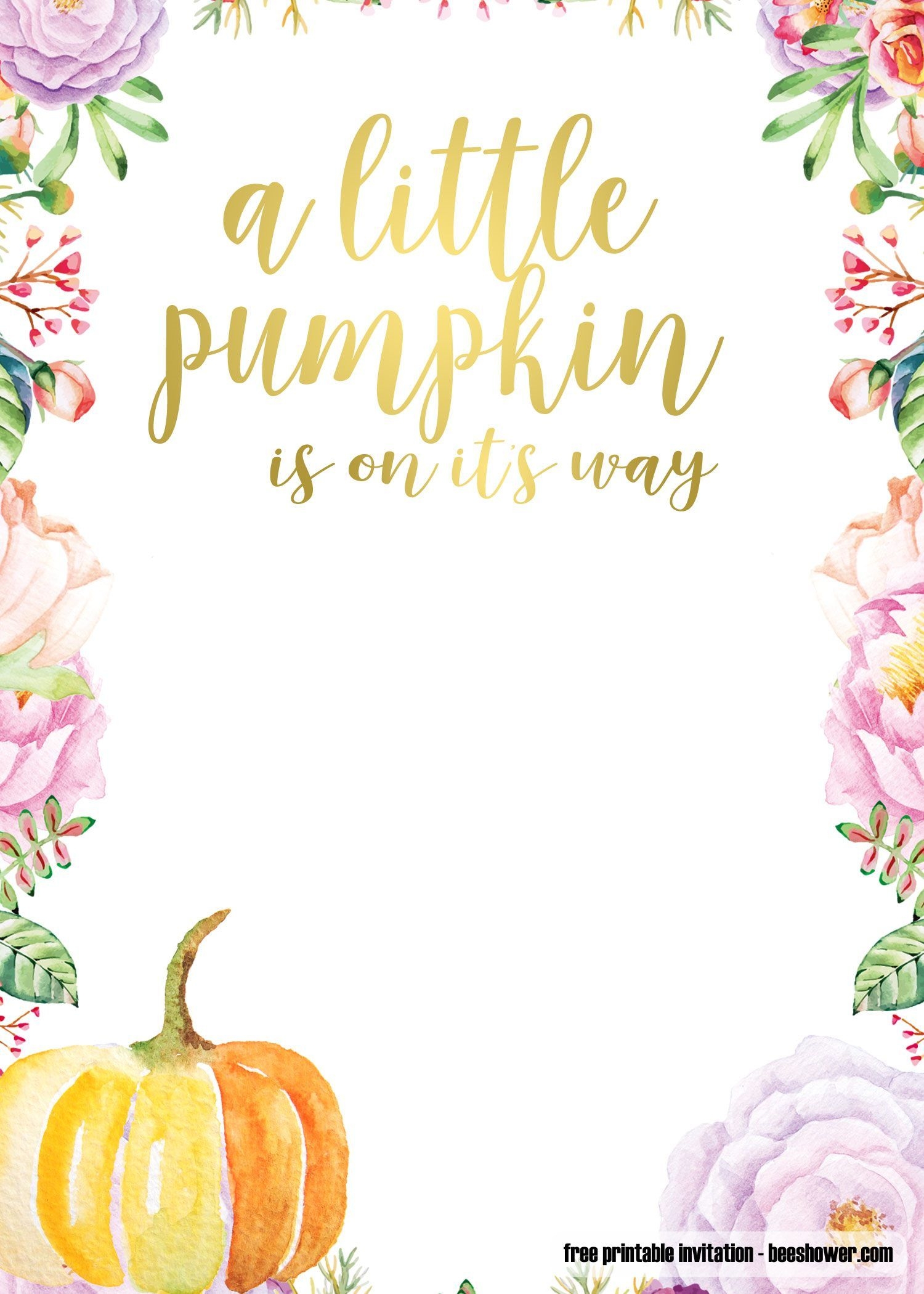 Free Printable Pumpkin Invitation Template