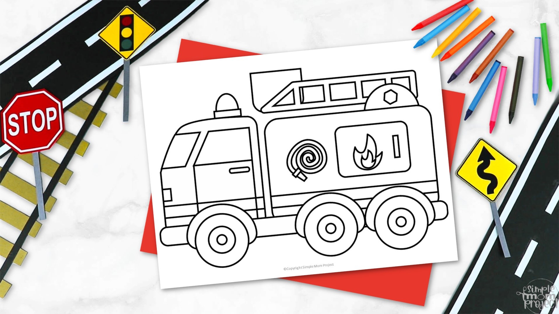 Fire Truck Printable Template
