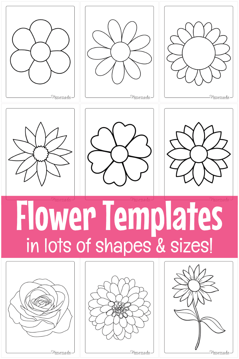 Large Printable Flower Template