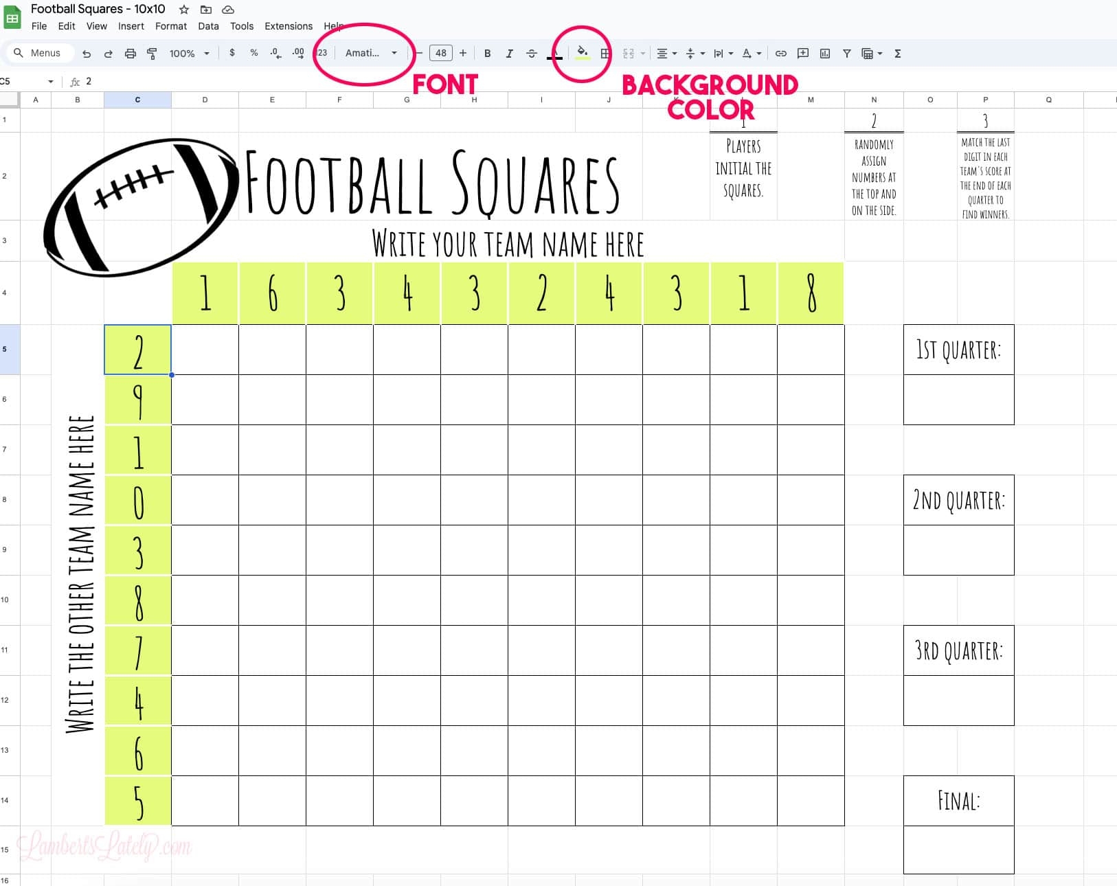 Free Printable Football Templates