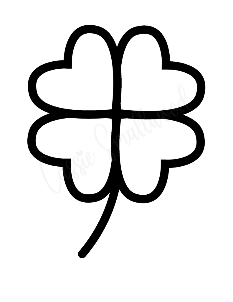 Printable Four Leaf Clover Template