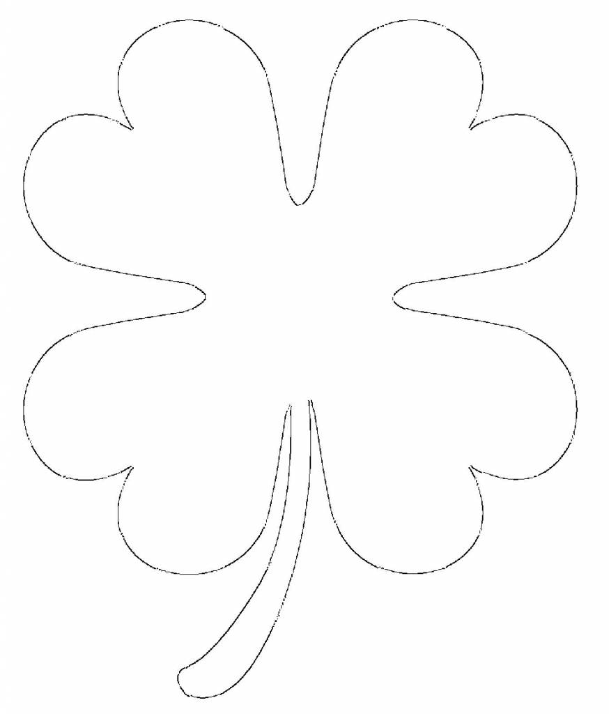 Free Printable Four Leaf Clover Templates Large Small Patterns 4 Leaf Clover Valleyresorts co uk