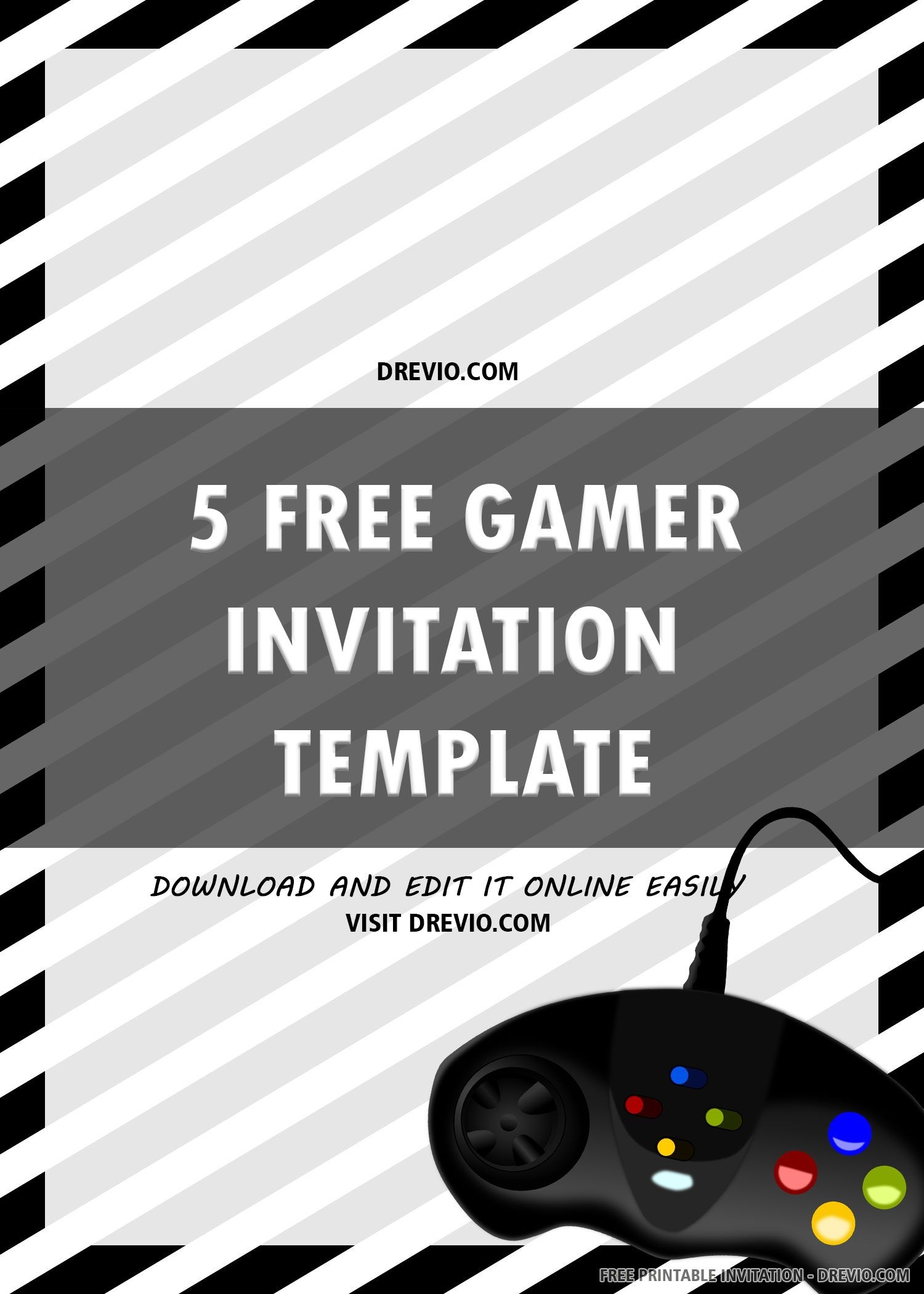 Free Printable Gamer Invitation Templates Party Invite Template Printable Birthday Invitations Video Games Birthday Party