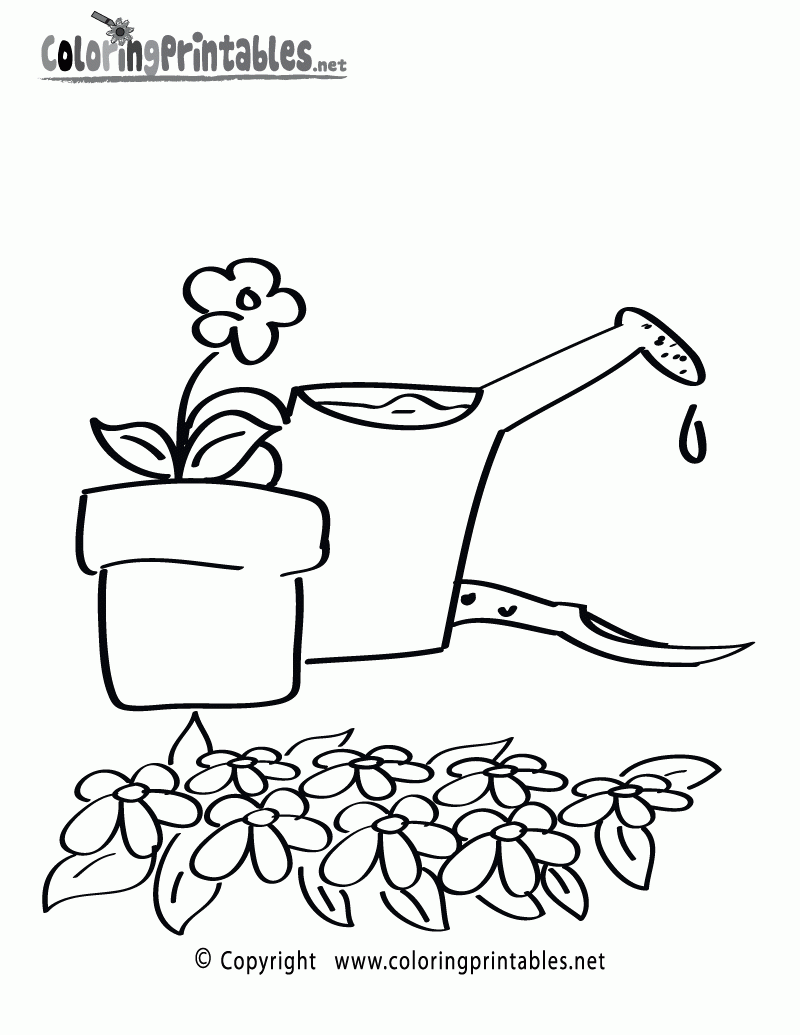 Free Printable Watering Can Template